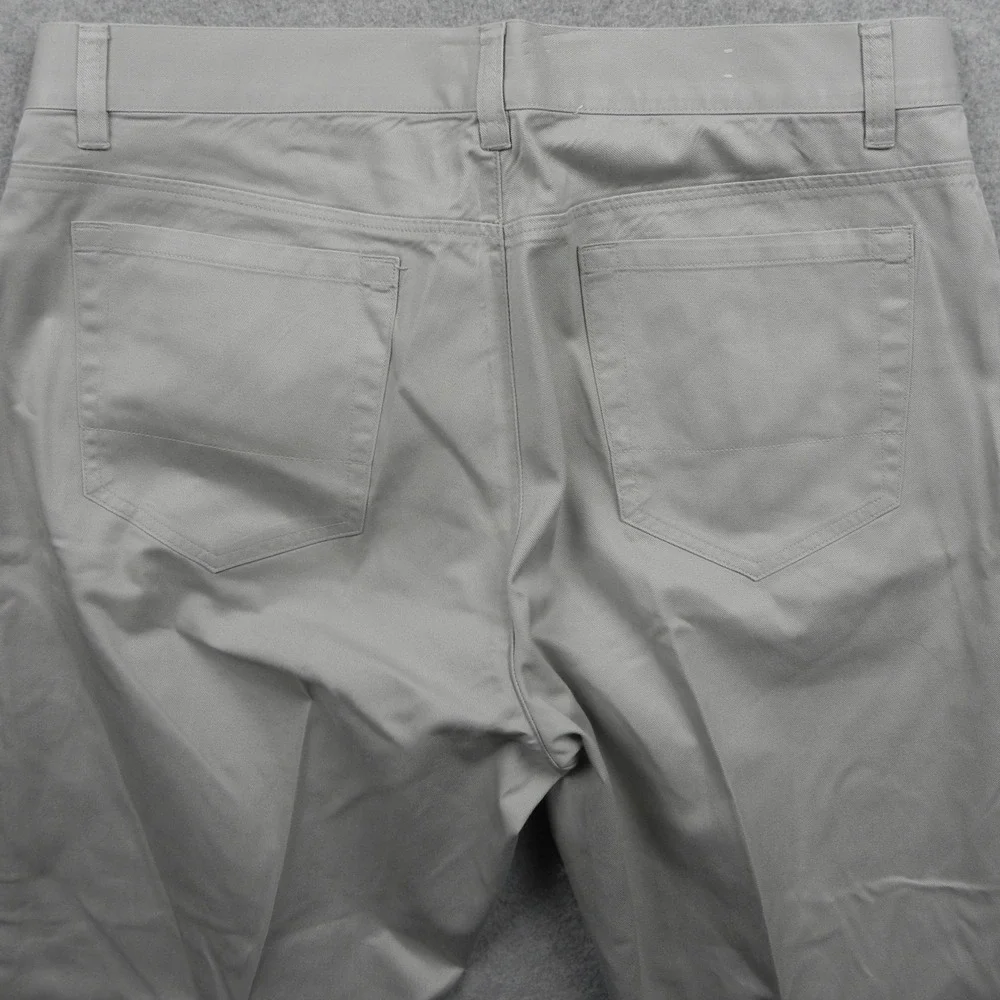 Calvin Klein Chinos Mens 34x34 Straight Leg Light Gray Cotton Twill Pants Casual